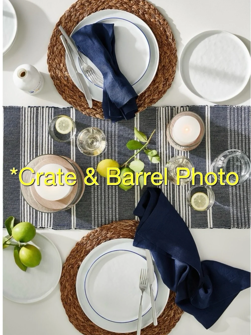 Crate & Barrel Bali Natural Brown Woven Abacá Placemats - Set of 4